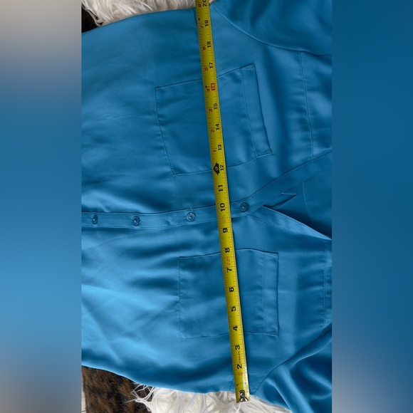 Express Blue Button-Down Shirt for Women - Picture 7 of 9